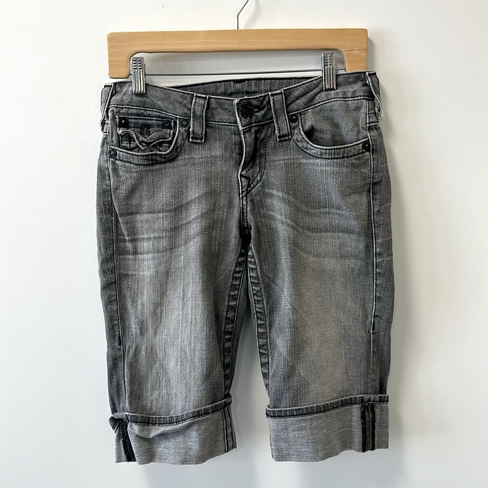 True Religion • Denim Bermuda Shorts w/Cuff • Sz 28